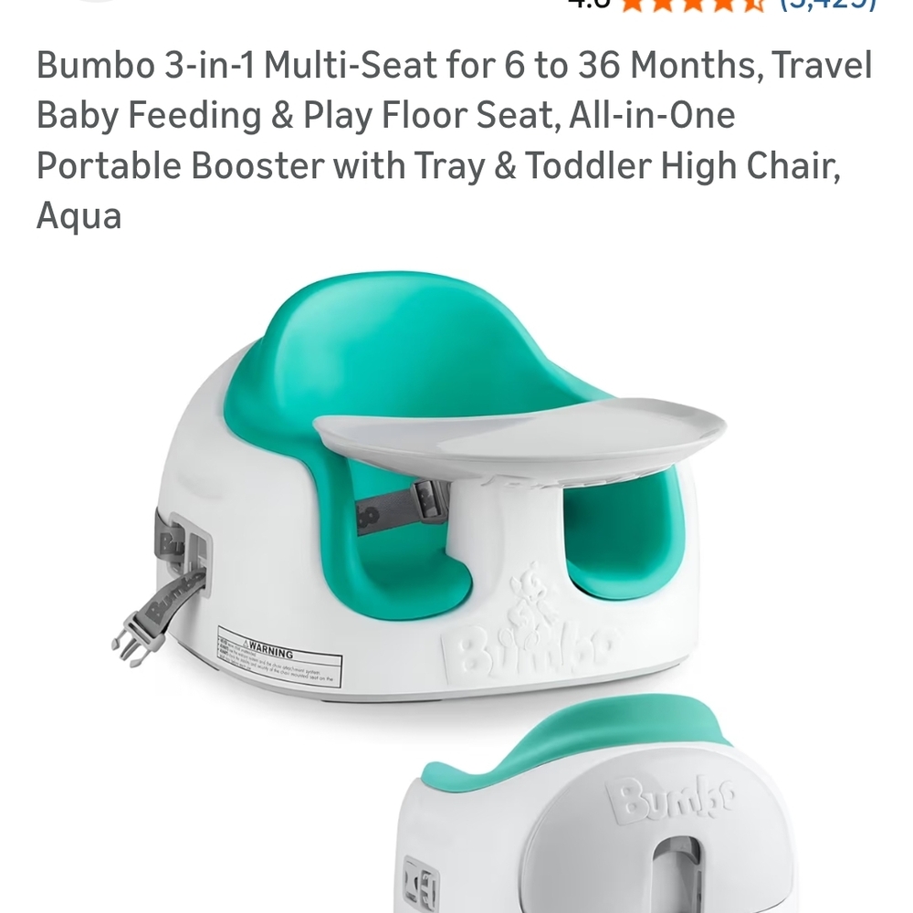Bumbo 3-in-1 Multi-Seat Aqua
